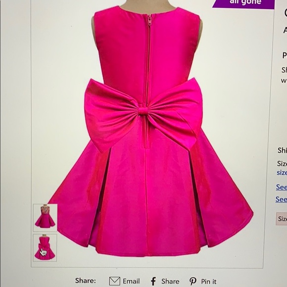 A.T.U.N. EUC fushia/Kashmir pleated fit & flare - Picture 2 of 6